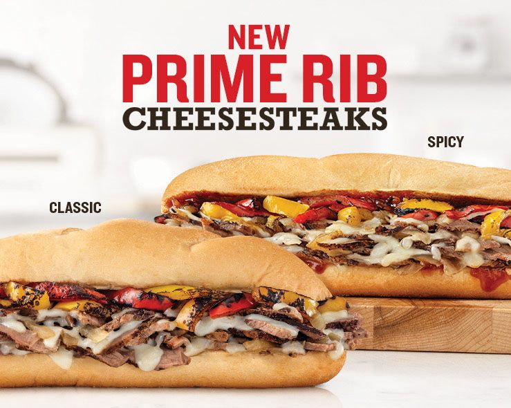 New, Limited Time Only Prime Rib Cheesesteak Sandwiches at Arby's