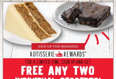 Get Two Individual Desserts Free with a $10+ Purchase when You Sign Up for Rotisserie Rewards at Boston Market (Limited Time Only)