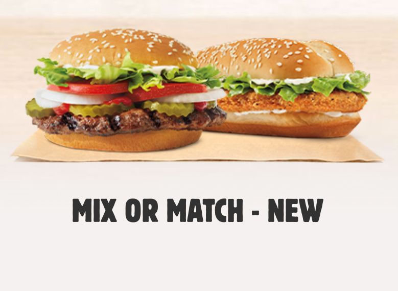 New $5 Mix or Match Deal at Participating Burger King Restaurants  