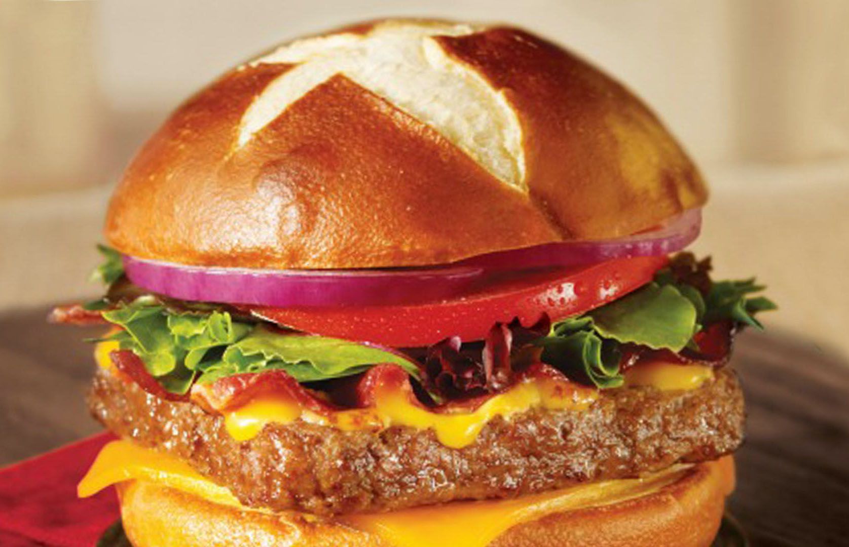 Brand New Pretzel Bacon Pub Cheeseburger Arrives at Wendy’s 