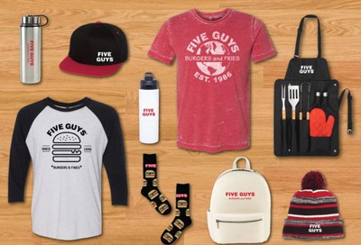 Five Guys Launches New Merch Including Hats, Apparel, Drinkware, Bags and Accessories