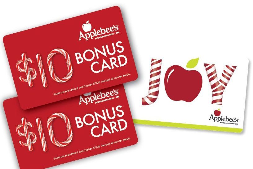 Get a Free $10 Applebee's Gift Card when you Give a $50 Applebee's Gift Card