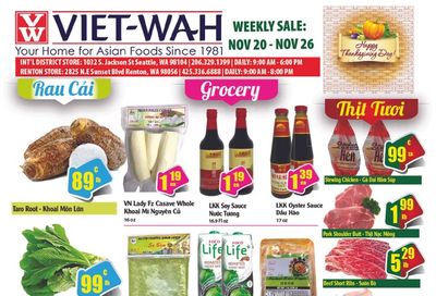 Viet-Wah Thanksgiving Weekly Ad Flyer November 20 to November 26, 2020
