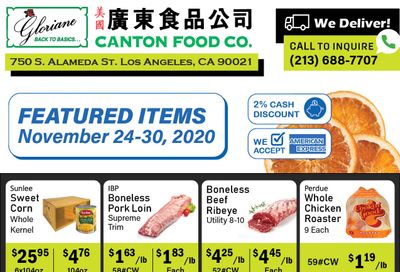 Canton Food Co Weekly Ad Flyer November 24 to November 30, 2020