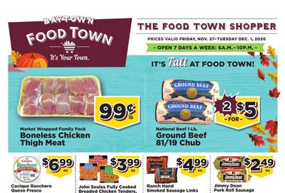 Food Town Thanksgiving Ad Flyer November 27 to December 2, 2020