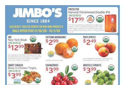 Jimbo's Thanksgiving Ad Flyer November 25 to December 1, 2020