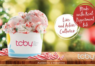 Peppermint Soft Serve and Peppermint Hand Scooped Frozen Yogurt Return to TCBY for the Holidays