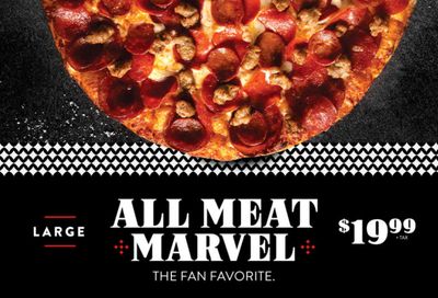 Get a Large All Meat Marvel Pizza for $19.99 at Round Table Pizza