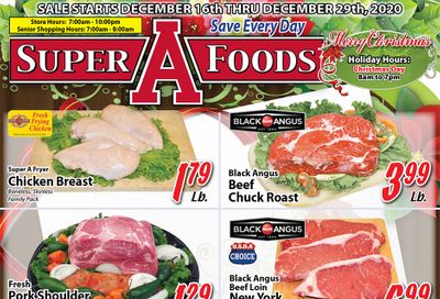 Super A Foods Christmas Holiday Weekly Ad Flyer December 16 to December 29, 2020
