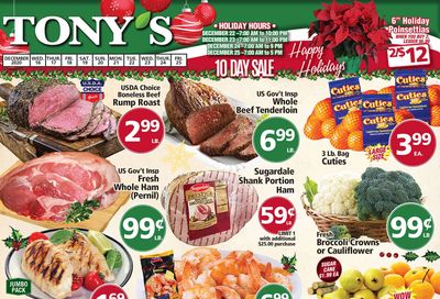 Tony's Fresh Market Christmas Holiday Weekly Ad Flyer December 16 to December 25, 2020