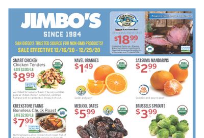 Jimbo's Christmas Holiday Weekly Ad Flyer December 16 to December 29, 2020