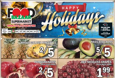 Food Bazaar Supermarket Christmas Holiday Weekly Ad Flyer December 24 to December 30, 2020