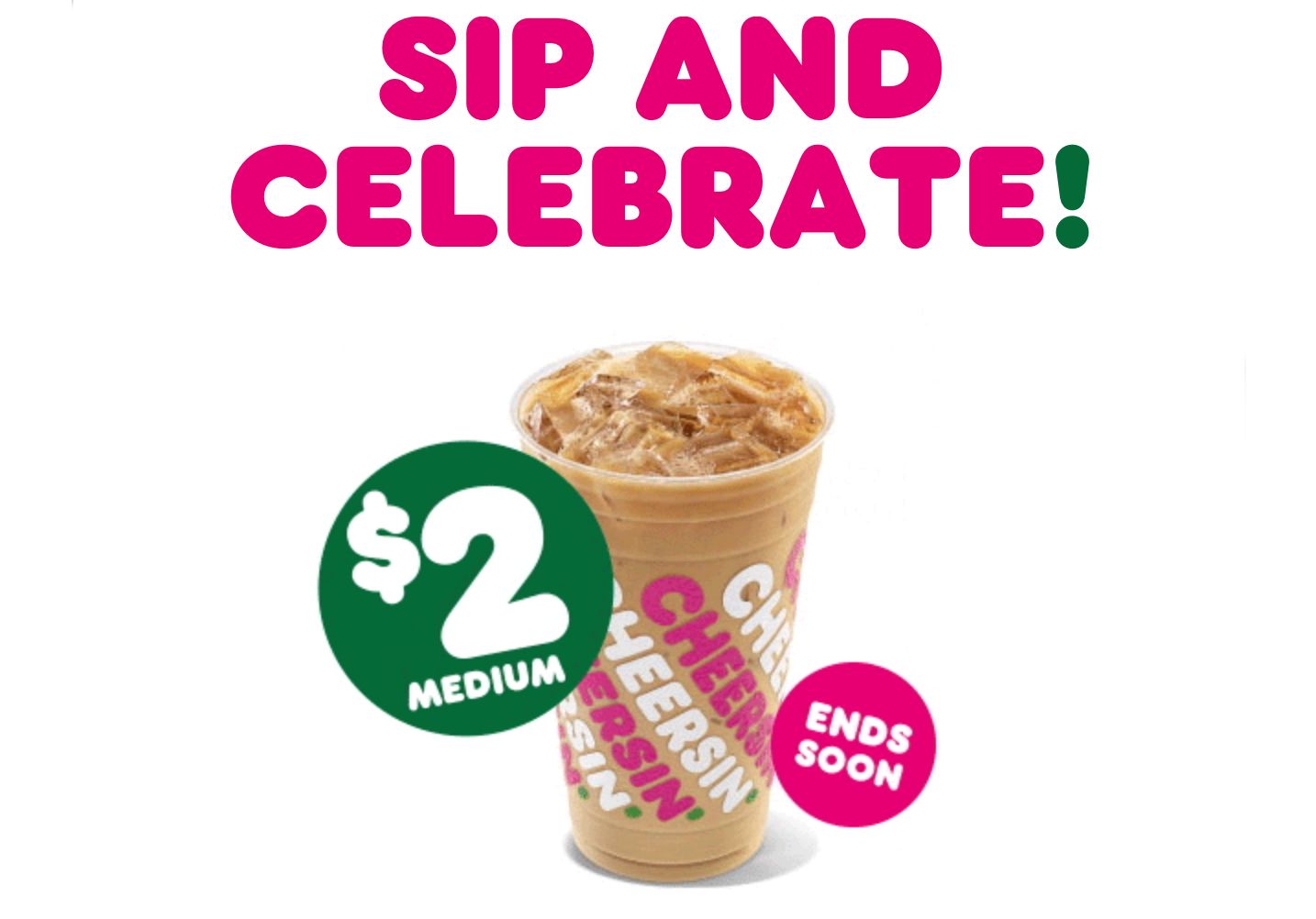 $2 Medium Iced Coffees Offered for a Limited Time Only to DD Perks Rewards Members