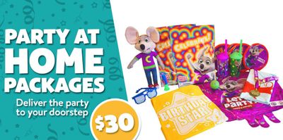 Chuck E. Cheese Offering New $30 Party at Home Kits through the Updated Chuck E. Cheese Online Shop