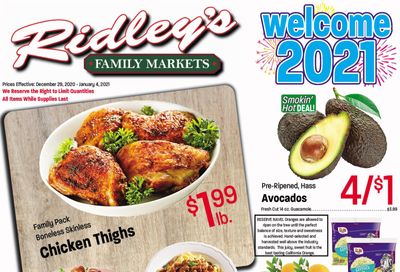 Ridley's Family Market Weekly Ad Flyer December 29, 2020 to January 4, 2021