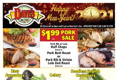 Dave's Markets New Year Weekly Ad Flyer December 30, 2020 to January 5, 2021