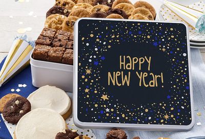 Happy New Year's Cookie Tins and Cookie Cakes Arrive at Mrs. Fields for a Limited Time