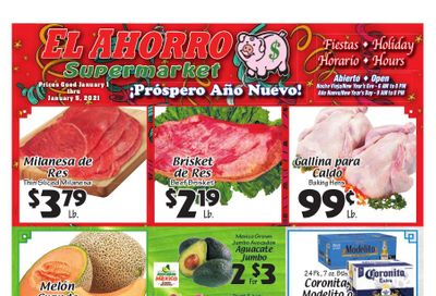 El Ahorro Supermarket New Year Weekly Ad Flyer January 1 to January 5, 2021
