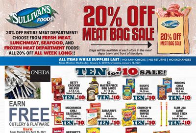 Sullivan's Foods Weekly Ad Flyer January 6 to January 12, 2021