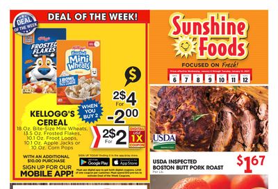 Sunshine Foods Weekly Ad Flyer January 6 to January 12, 2021