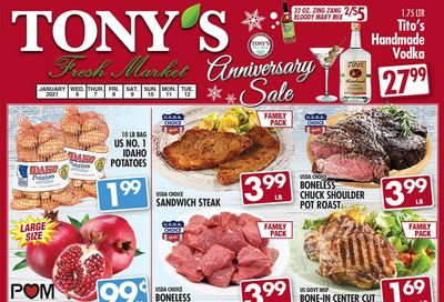 Tony's Fresh Market Anniversary Sale Weekly Ad Flyer January 6 to January 12, 2021