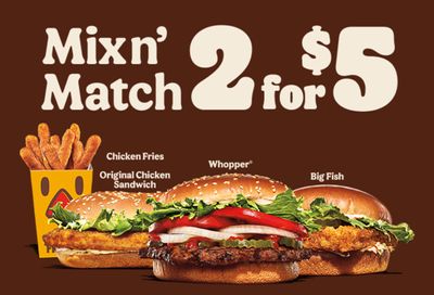 Burger King Extends the Popular 2 for $5 Menu for a Limited Time Only