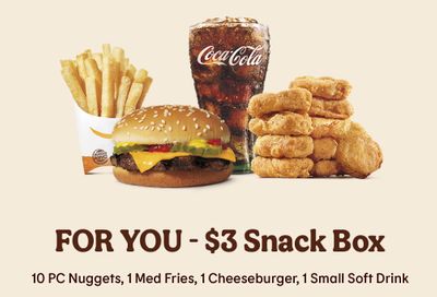 Save with the New $3 Snack Box at Burger King: Chicken Nuggets, Fries & More