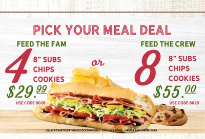Quiznos Offers Feed the Fam and Feed the Crew Meal Deals with New Promo Codes