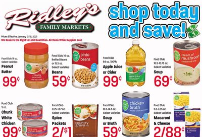 Ridley's Family Market Weekly Ad Flyer January 12 to January 18, 2021