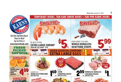 Karns Quality Foods Weekly Ad Flyer January 12 to January 18, 2021