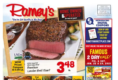 Ramey's Weekly Ad Flyer January 20 to January 26, 2021