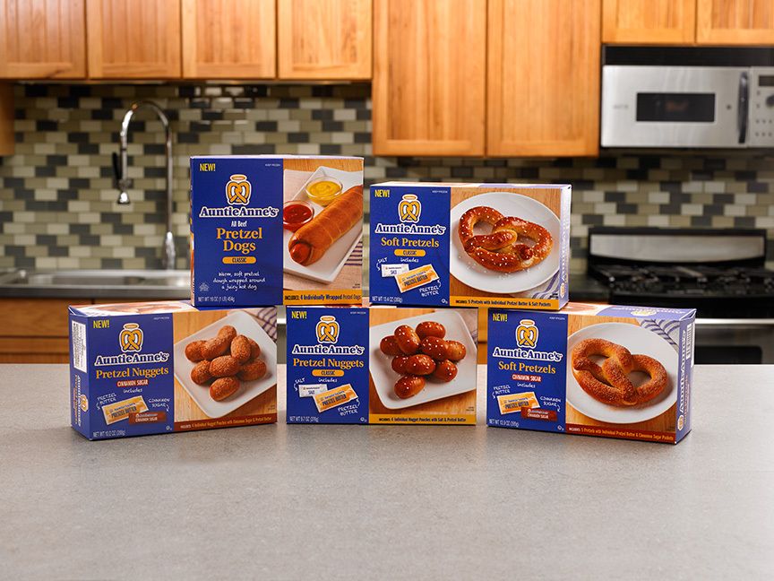 Auntie Anne's Frozen Pretzels and Baking Kits are Now Available at Your Local Grocery Store