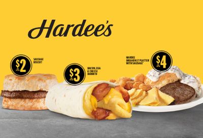 Hardee's $3 Bacon, Egg & Cheese Burrito Newly Joins the Popular $2, $3, More Breakfast Menu