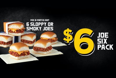 Mix and Match 6 Sloppy Joe or Smoky Joe Sliders for Only $6 at White Castle