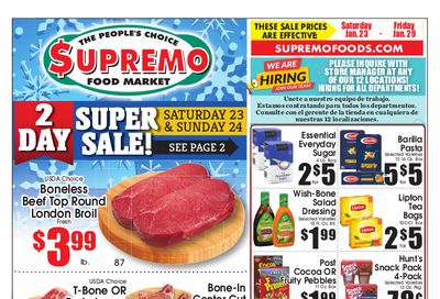 Supremo Food Market Weekly Ad Flyer January 23 to January 29, 2021