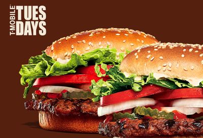 T-Mobile Customers Watch Out for T-Mobile Tuesdays and In-app Whopper Freebies at Burger King 