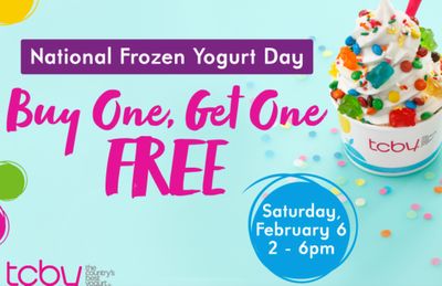 TCBY Offers a New BOGO Frozen Yogurt Deal on February 6 from 2 to 6 PM 