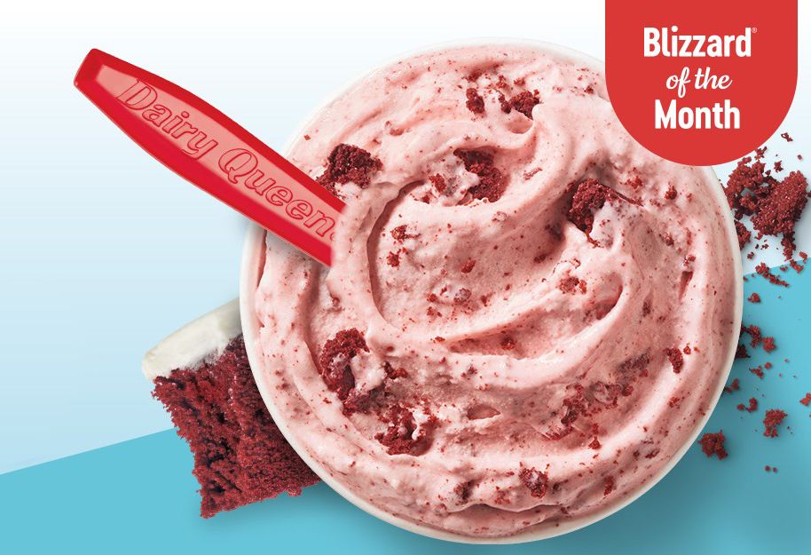 February's Blizzard of the Month Arrives Early at Dairy Queen with the Red Velvet Cake Blizzard