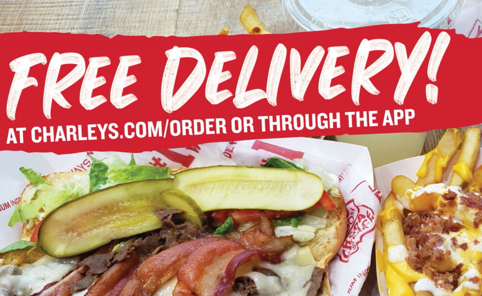 Get Free Delivery Through to January 31 at Charleys Philly Steaks with Online or In-app Orders