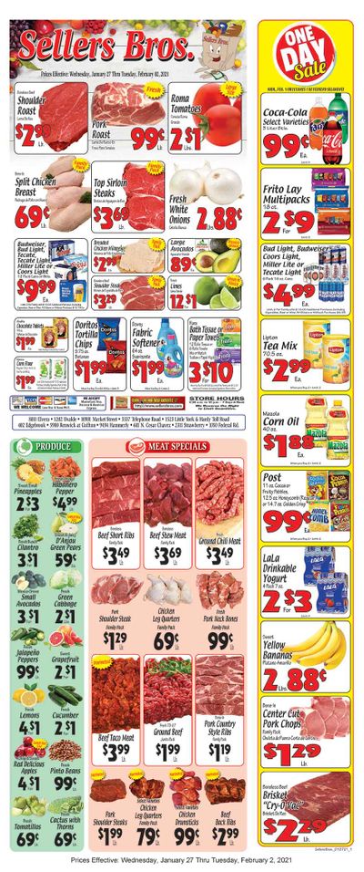 Sellers Bros Weekly Ad Flyer January 27 to February 2, 2021