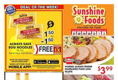 Sunshine Foods Weekly Ad Flyer January 27 to February 2, 2021