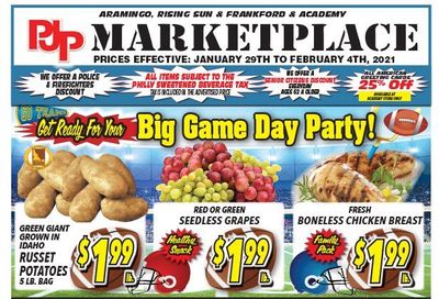 PJP Marketplace Big Game Day Savings Weekly Ad Flyer January 29 to February 4, 2021