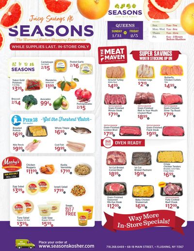 Seasons Weekly Ad Flyer January 31 to February 5, 2021