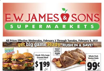 E.W. James & Sons Weekly Ad Flyer February 3 to February 9, 2021