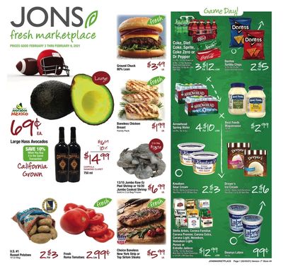 JONS Fresh Marketplace Weekly Ad Flyer February 3 to February 9, 2021