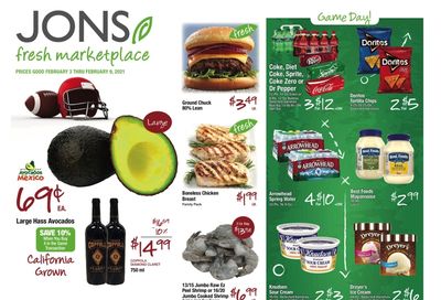 JONS Fresh Marketplace Weekly Ad Flyer February 3 to February 9, 2021