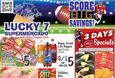 Lucky 7 Supermarket Big Game Day Sale Weekly Ad Flyer February 3 to February 9, 2021