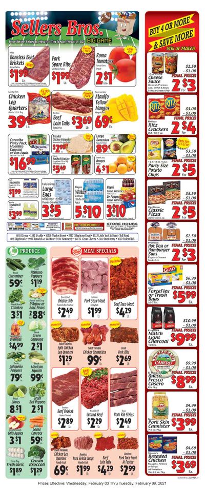 Sellers Bros Weekly Ad Flyer February 3 to February 9, 2021