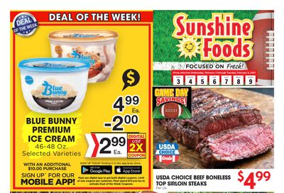 Sunshine Foods Big Game Day Sale Weekly Ad Flyer February 3 to February 9, 2021