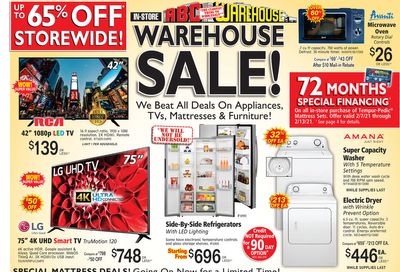 ABC Warehouse Weekly Ad Flyer February 7 to February 13, 2021